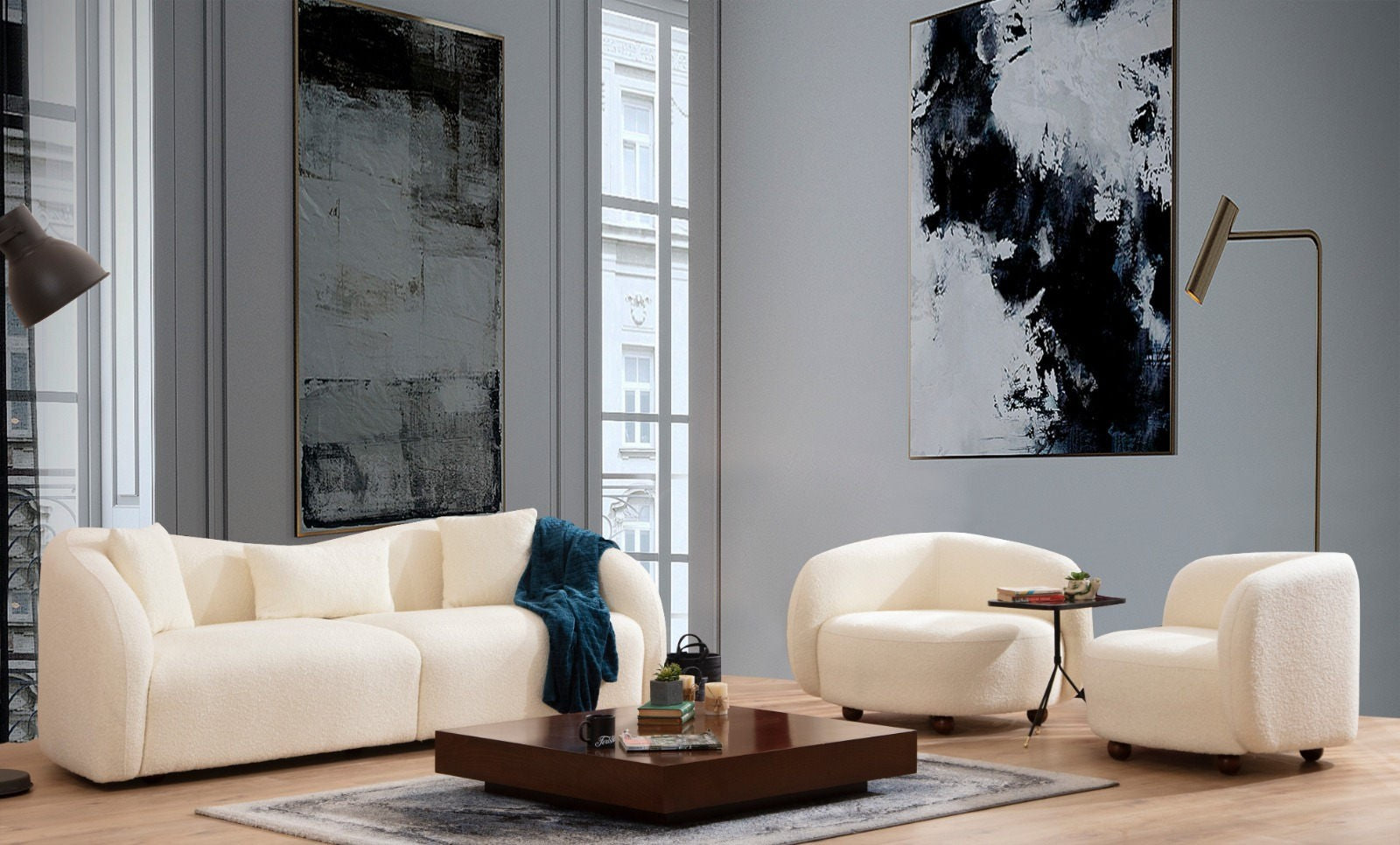 Canapé 3 places Venedik - Cream