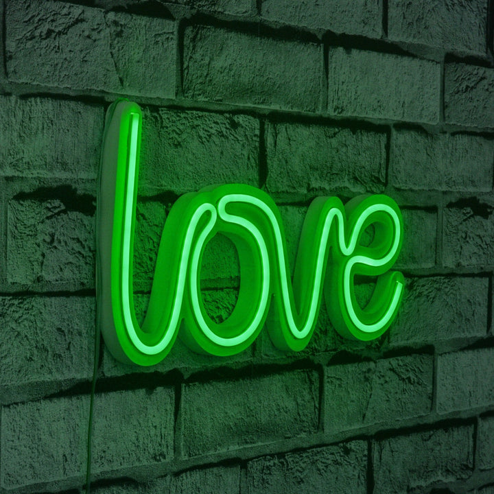 Éclairage LED en plastique décoratif Love - Green