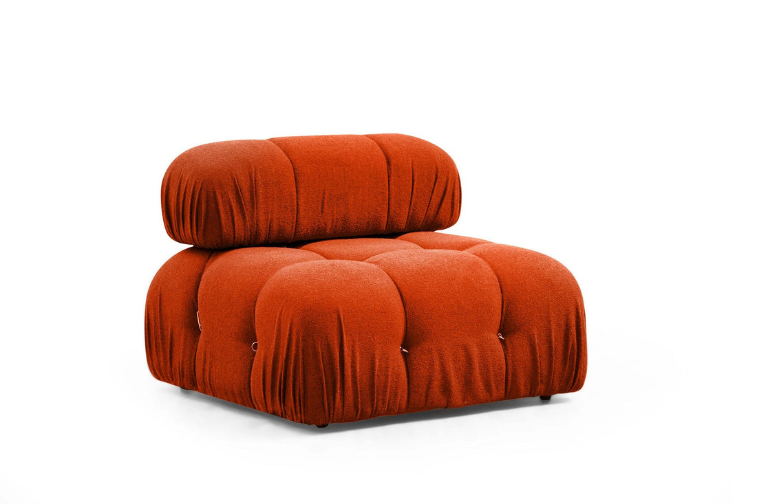 Canapé d'angle modulable et transformable Nourhane Velours Tuile