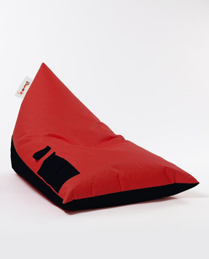 Pouf de jardin Pyramid Large Double Color Bed Pouf - Red