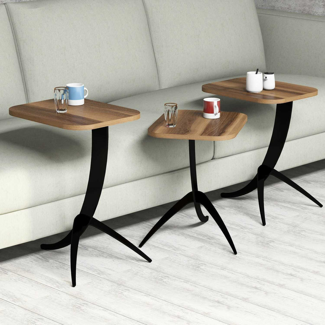 Table gigogne (3 pièces) Pion - Walnut
