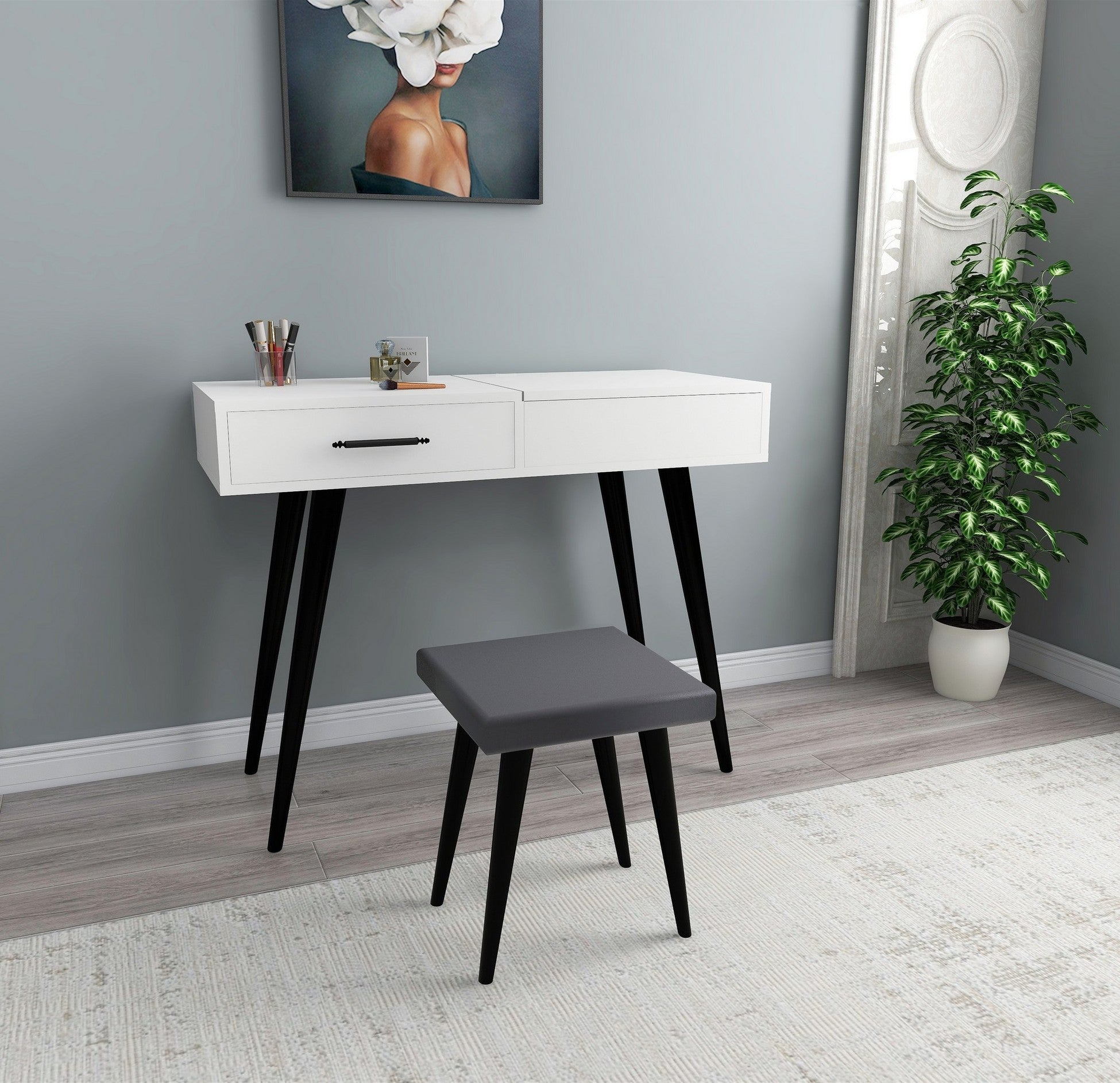 Table de maquillage Rouge - White