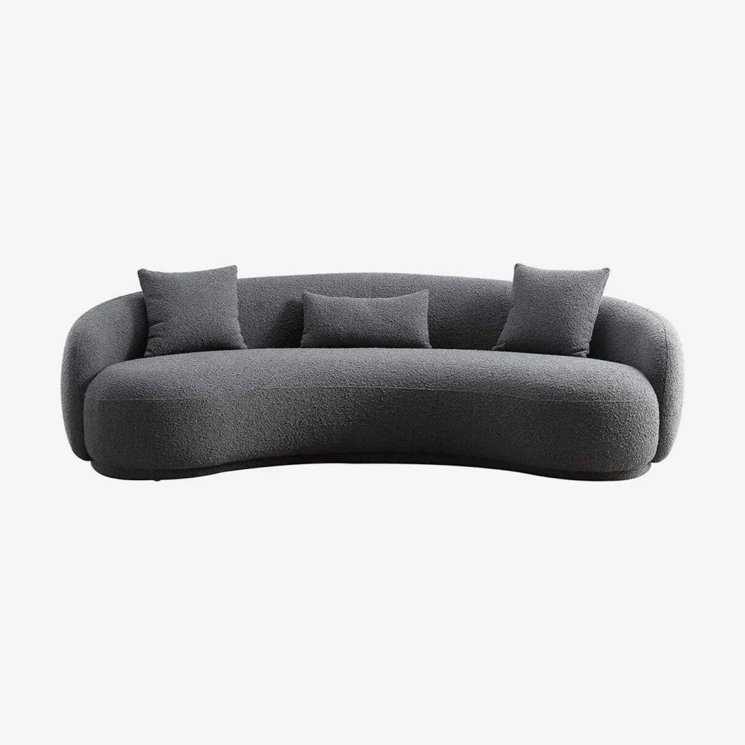 Canapé design 3 places Oliver Tissu bouclette
