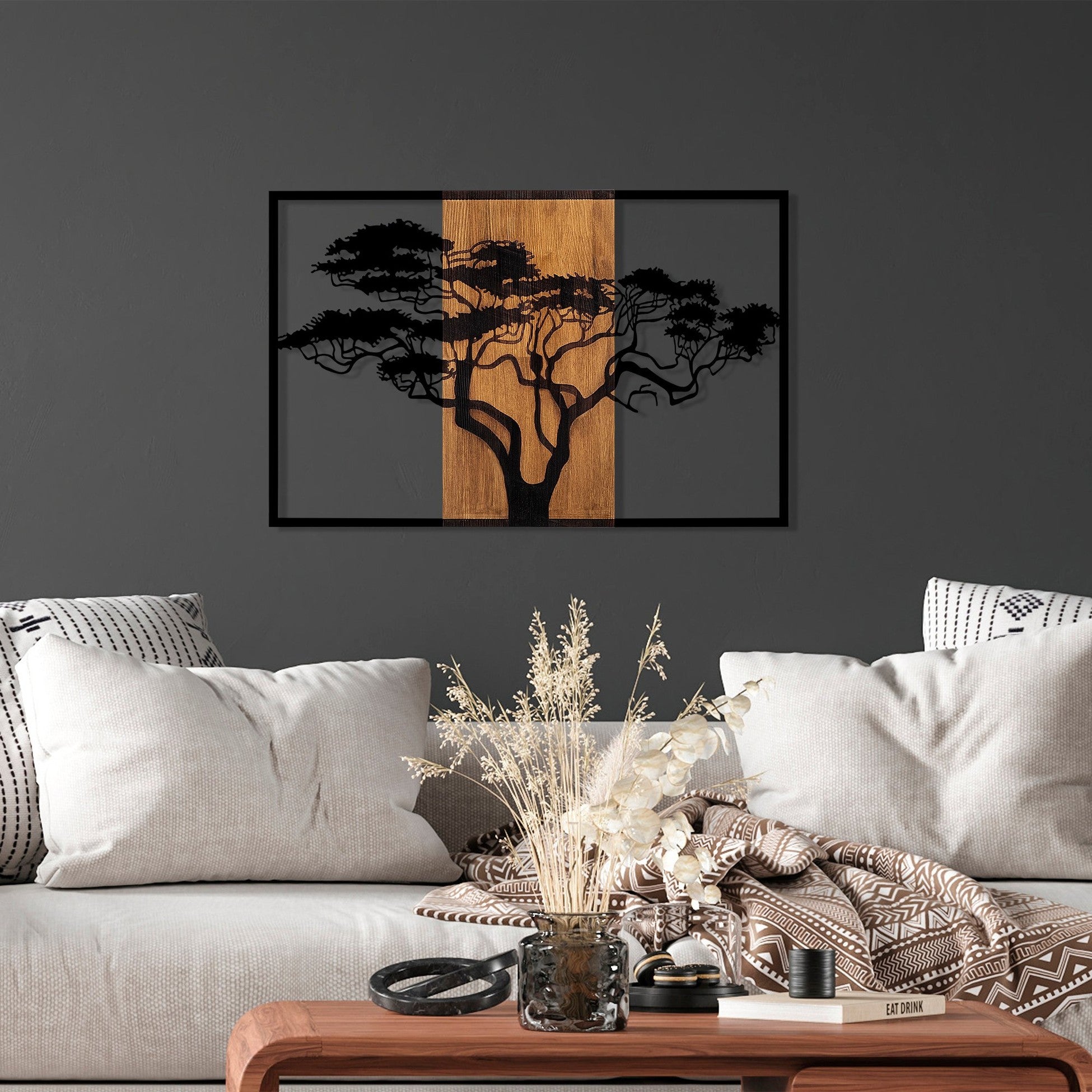 Accessoire mural en bois décoratif Acacia Tree - 388