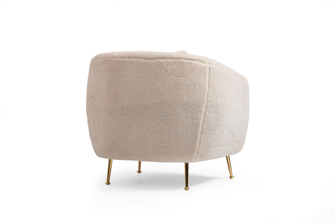 Fauteuil à oreilles Istiridye - Beige
