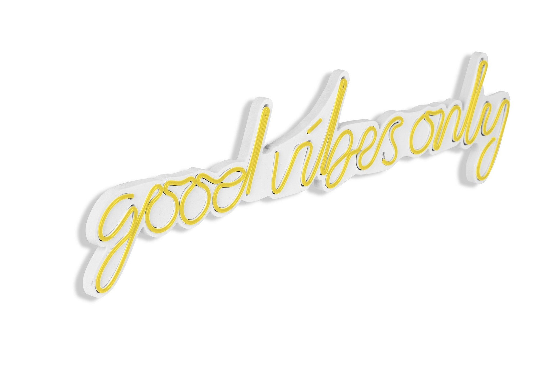 Éclairage LED en plastique décoratif Good Vibes Only - Yellow