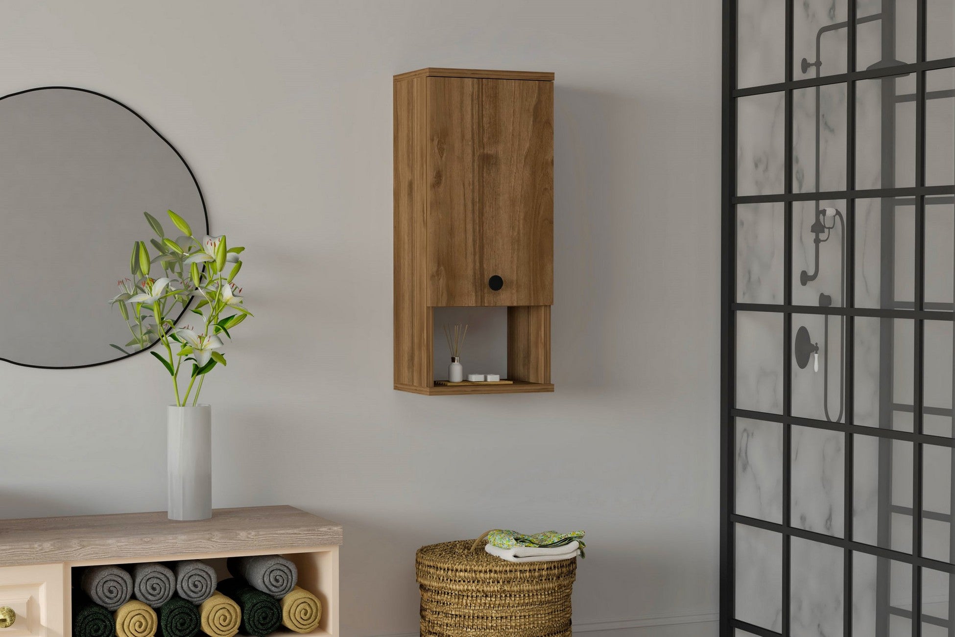 Armoire de toilette Mis - Walnut