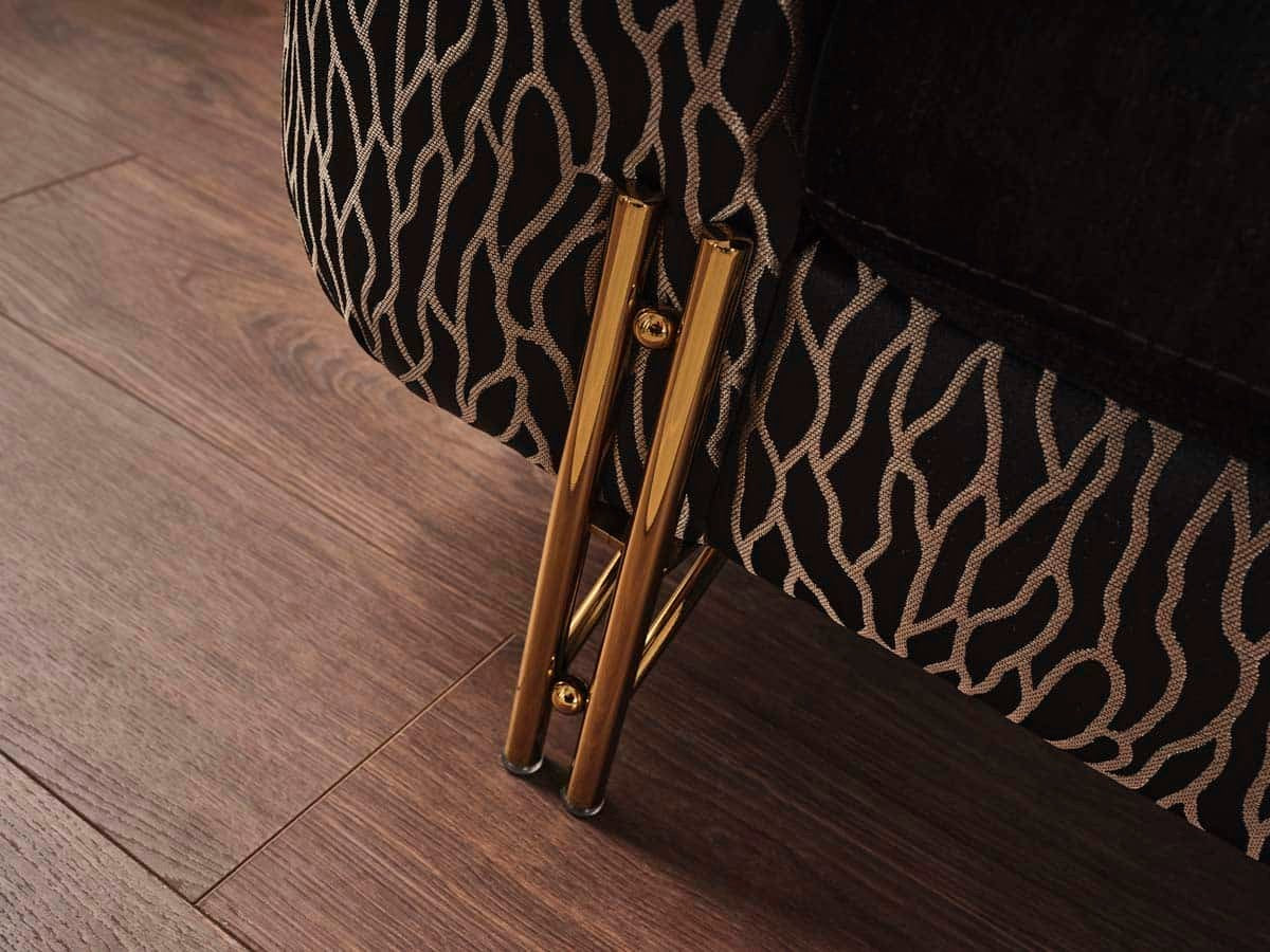 Calyon Canapé Noir 3 Places