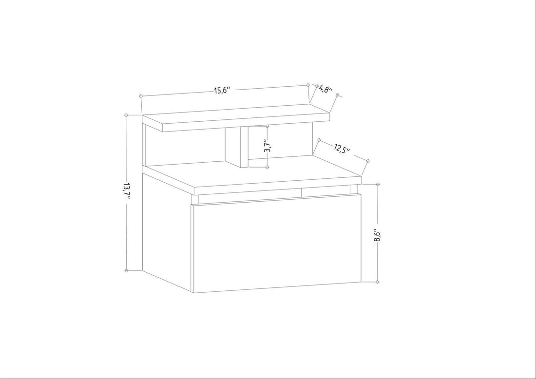 Table de chevet Alice - Anthracite