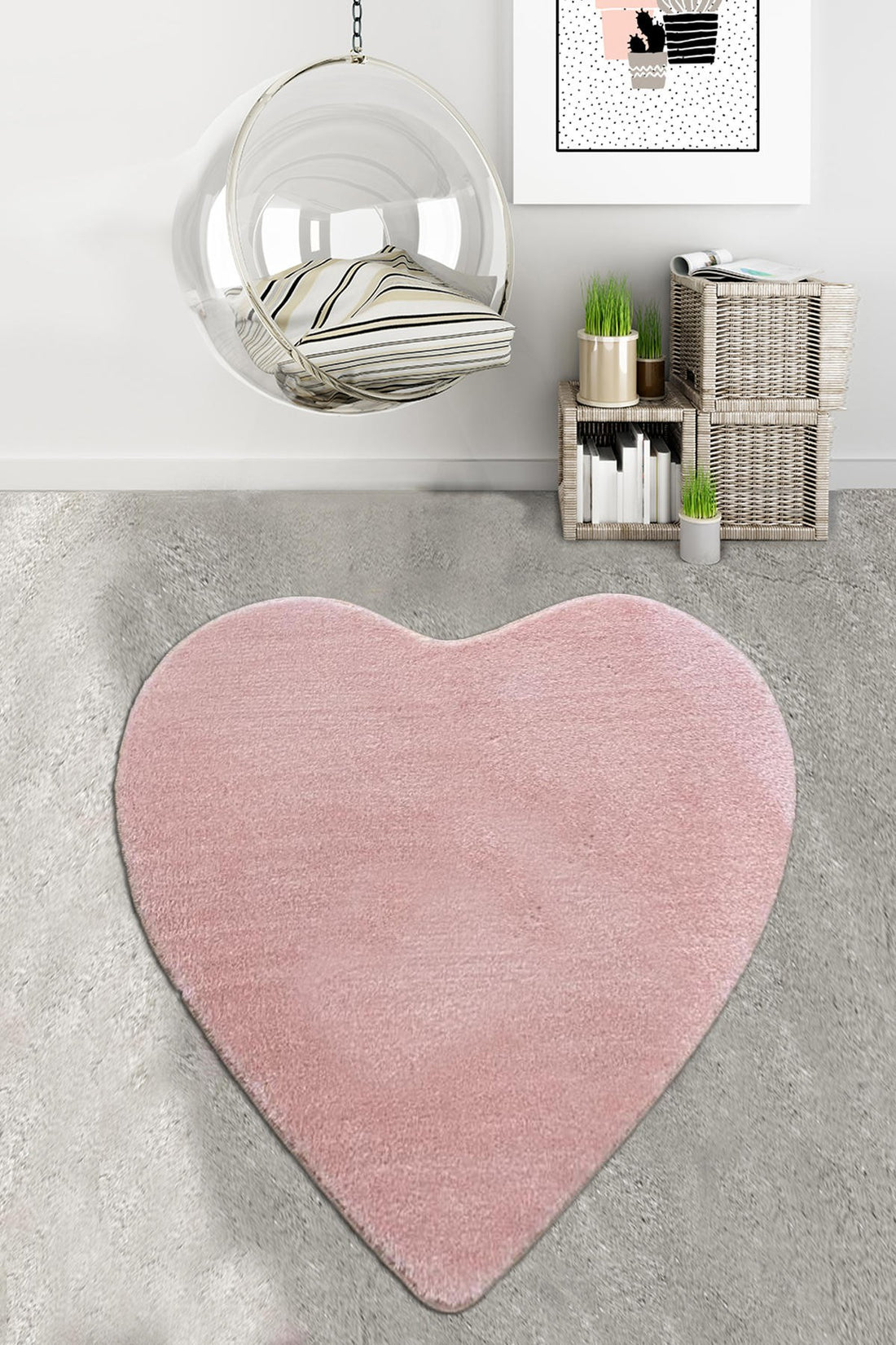 Tapis (100 cm) Kalp Decorative - Pink