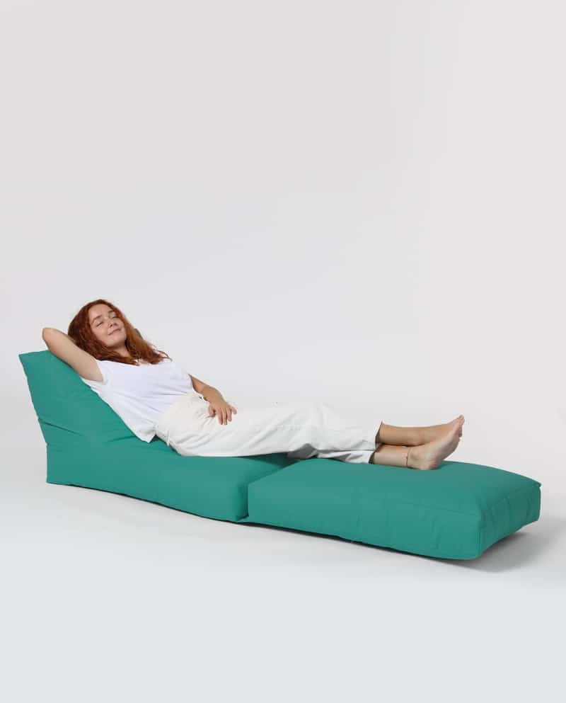 Siesta Pouf convertible / coussin de sol Bleu vert