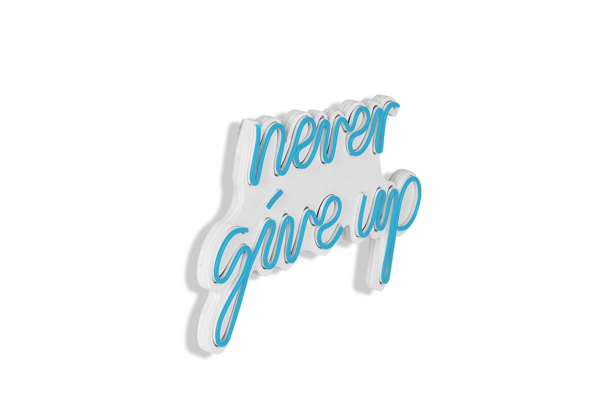 Éclairage LED en plastique décoratif Never Give Up - Blue