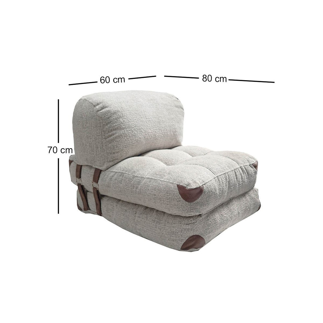 Canapé-lit 1 place Fold Teddy - Grey
