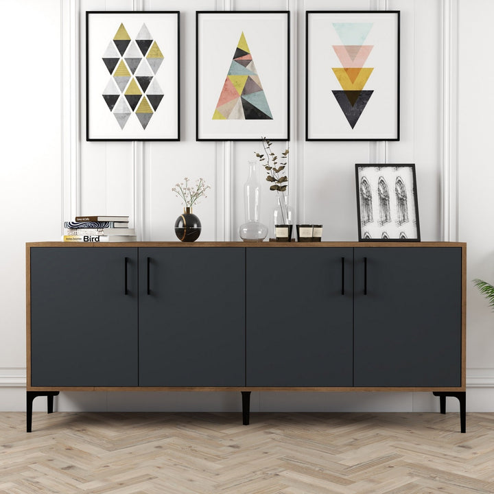 Console Kiev - Walnut, Anthracite