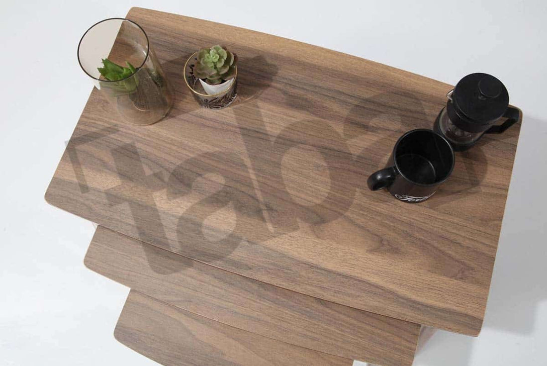 Table basse Ekol gigognes (noyer)