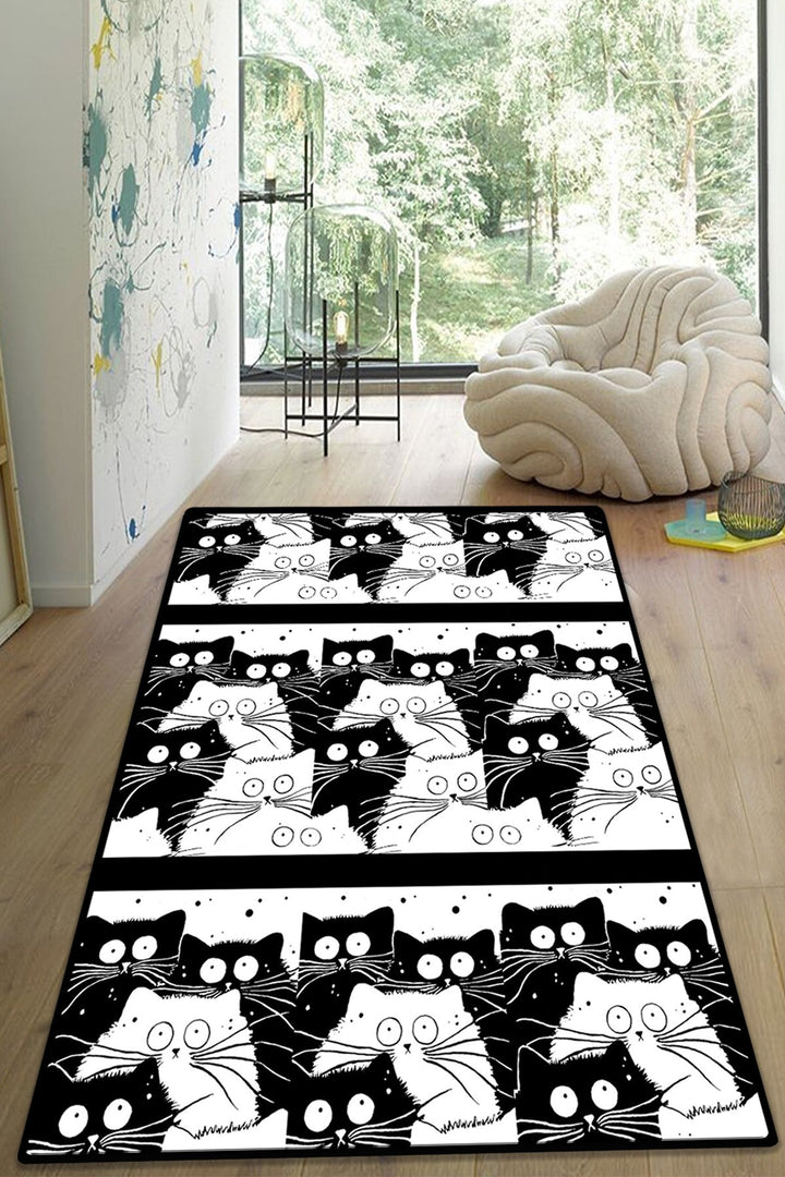 Tapis (120 x 180) White Cats