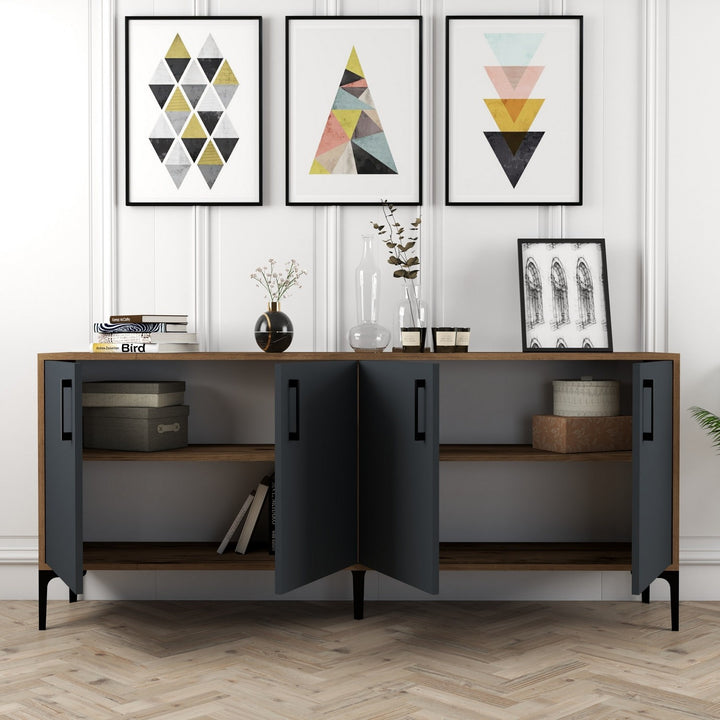 Console Kiev - Walnut, Anthracite