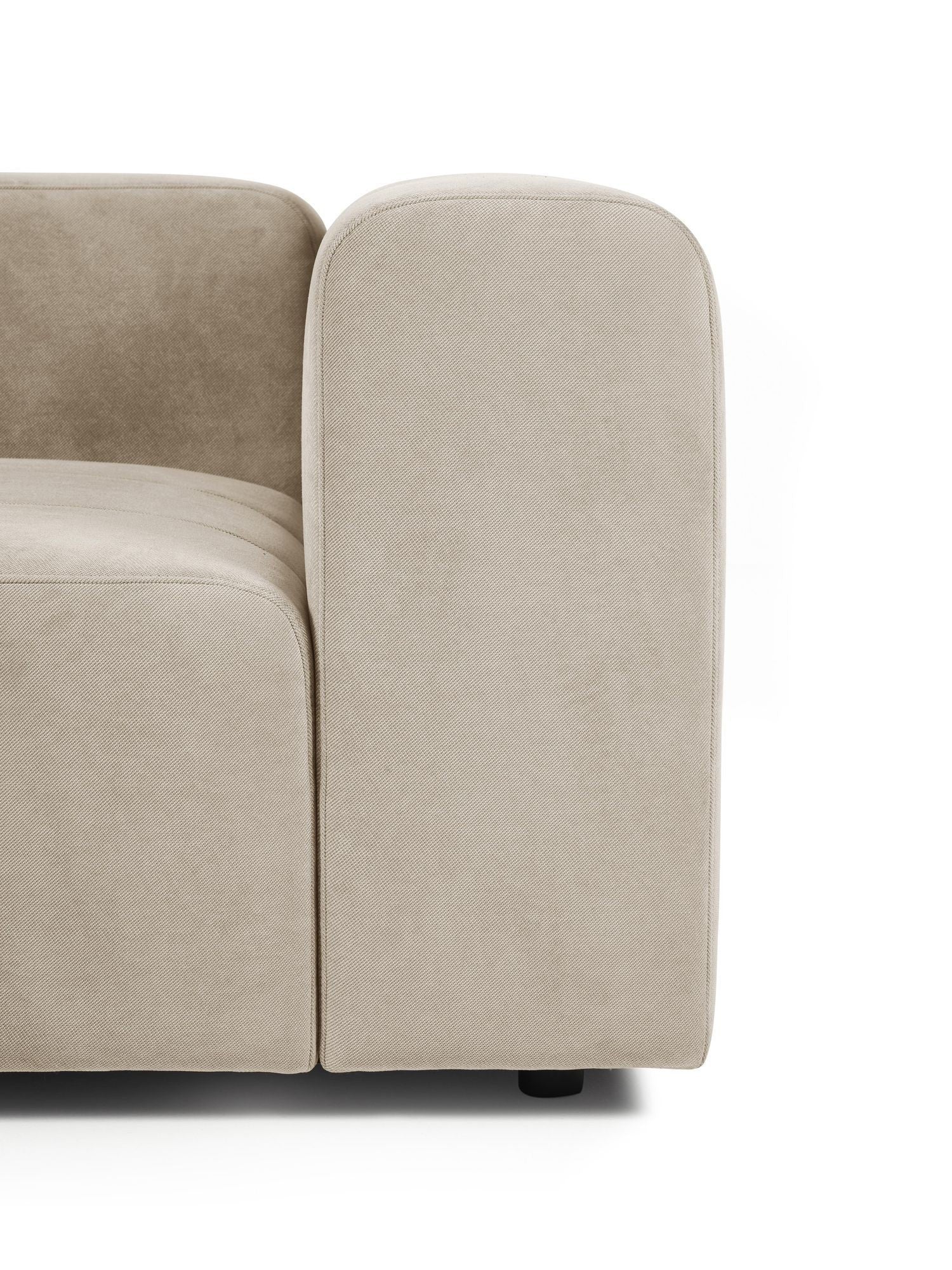 Canapé modulable 4 places en tissu avec pouf Pietro