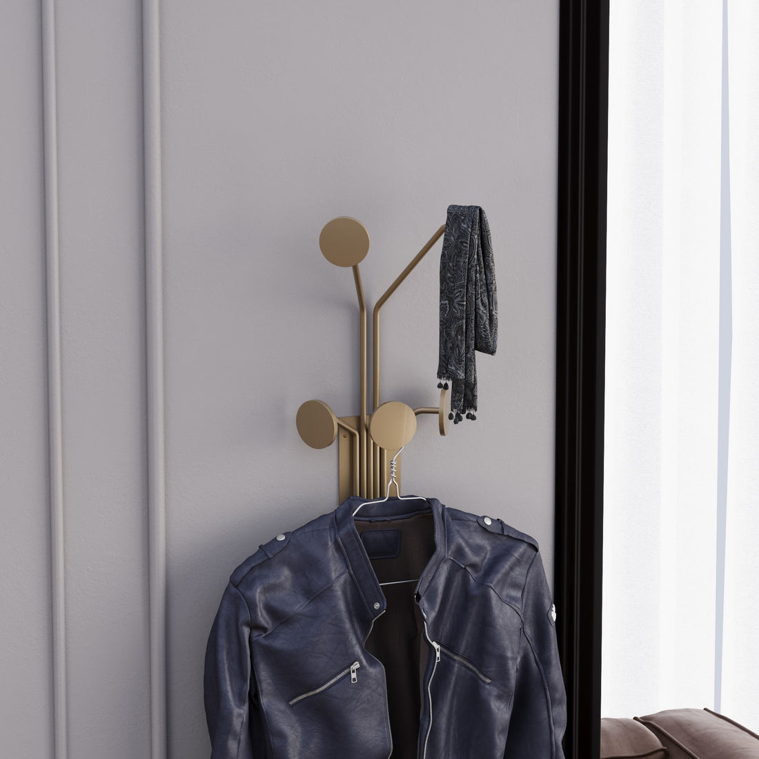 Crochet mural en métal Giraffe-A