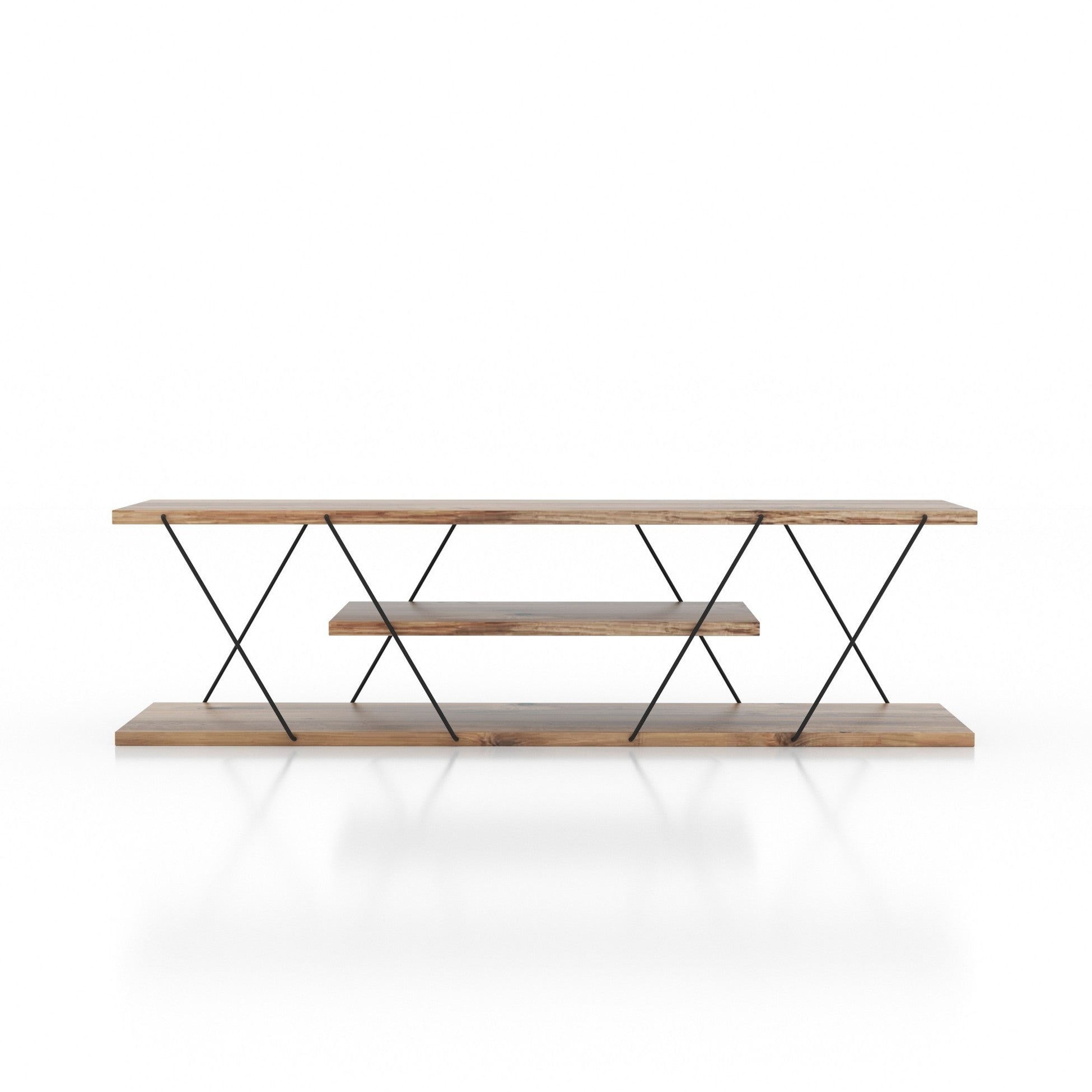 Meuble TV Canaz - Black, Walnut