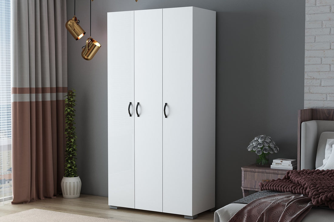 Garde-robe Feraye 3 Kapakli - White