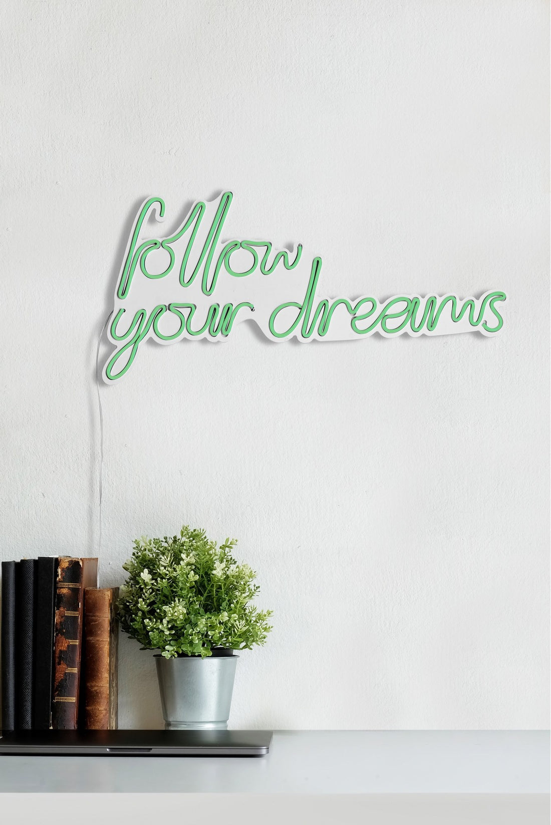 Éclairage LED en plastique décoratif Follow Your Dreams - Green