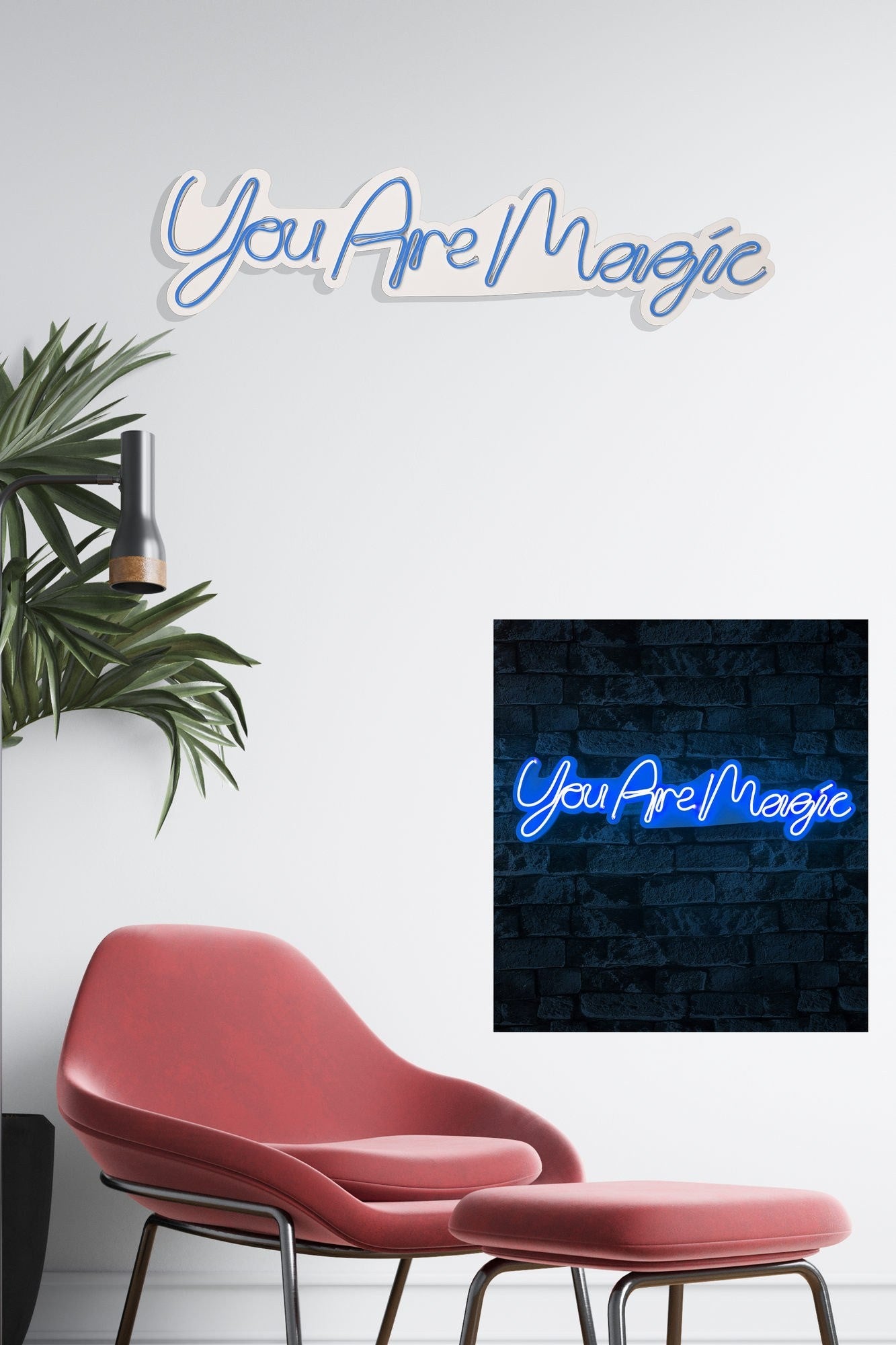 Éclairage LED en plastique décoratif You are Magic - Blue