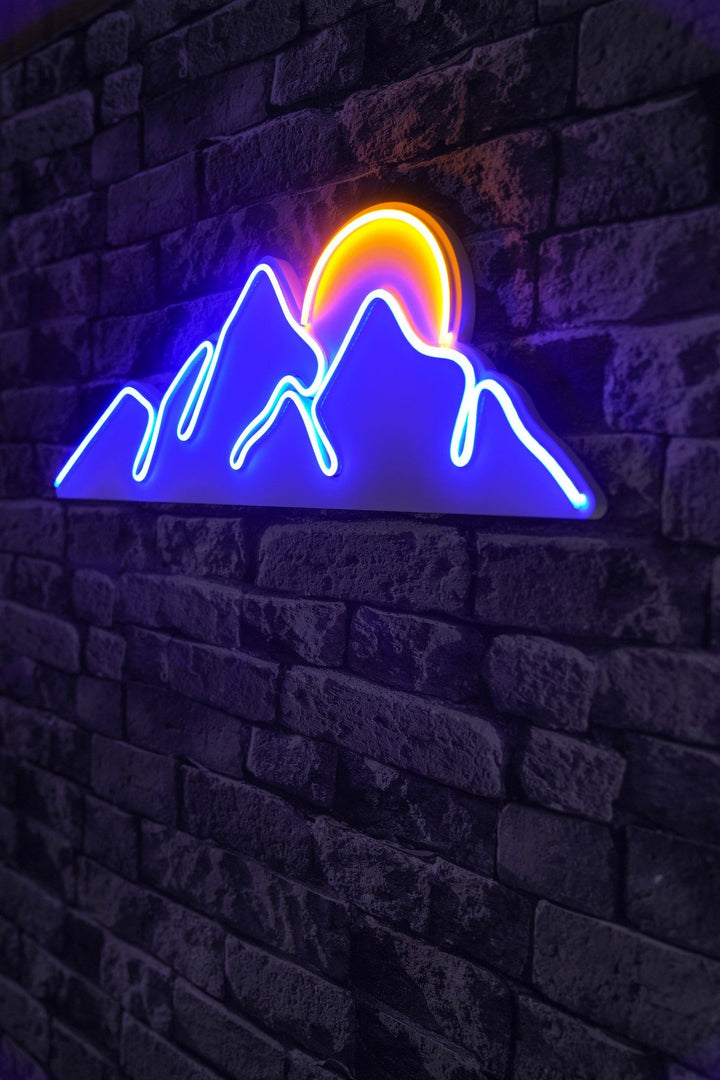 Éclairage LED en plastique décoratif Mountain - Blue - Yellow