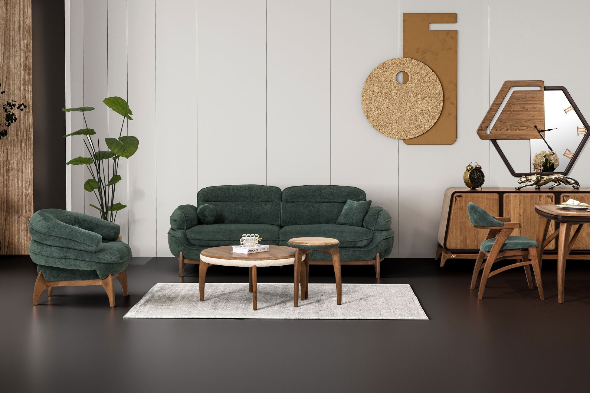 Mustang Canapé 3 Places Vert