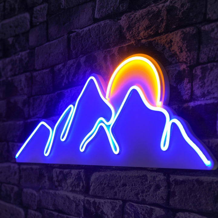 Éclairage LED en plastique décoratif Mountain - Blue - Yellow