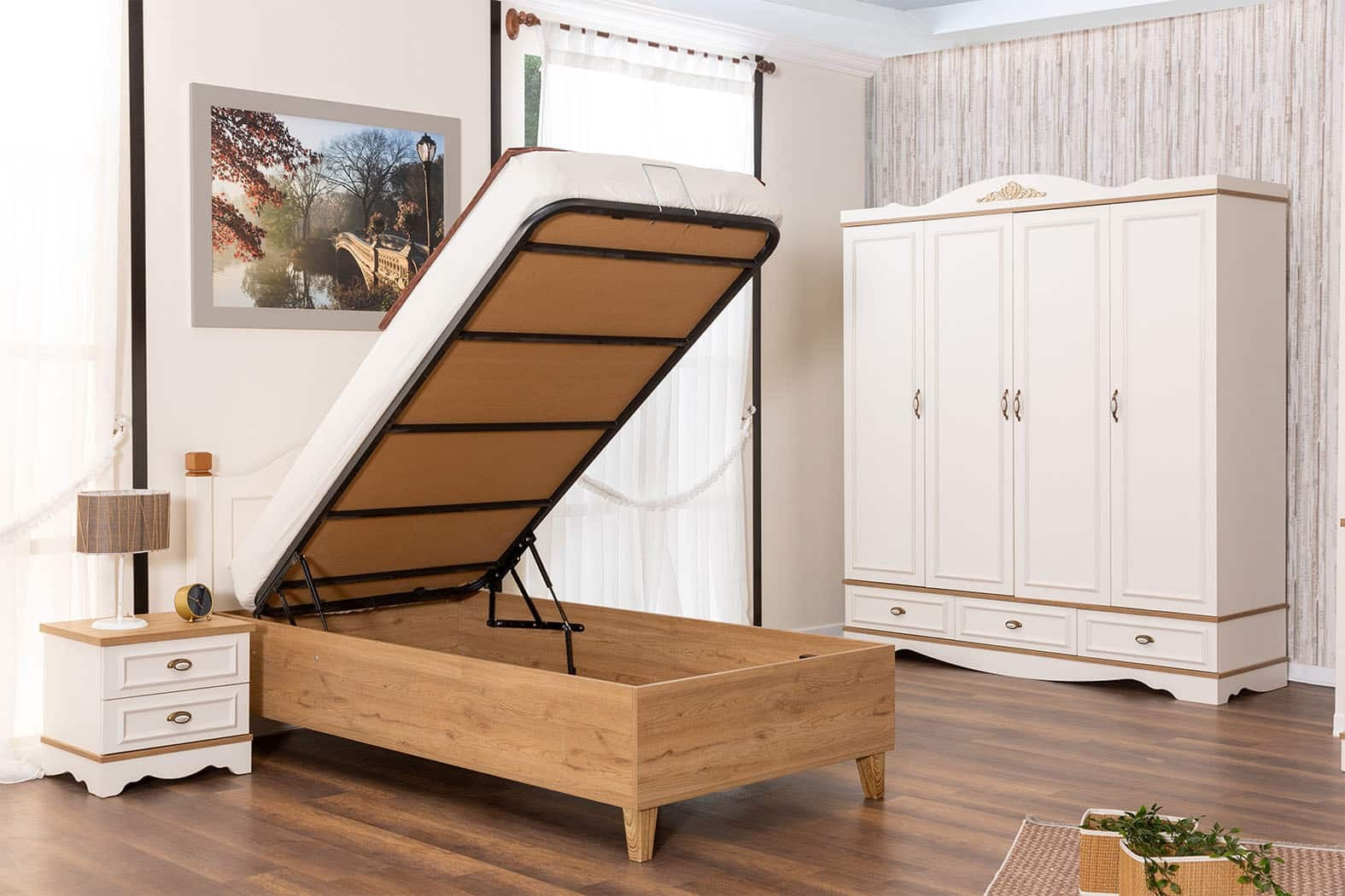 Country avec sommier lit (100*200)