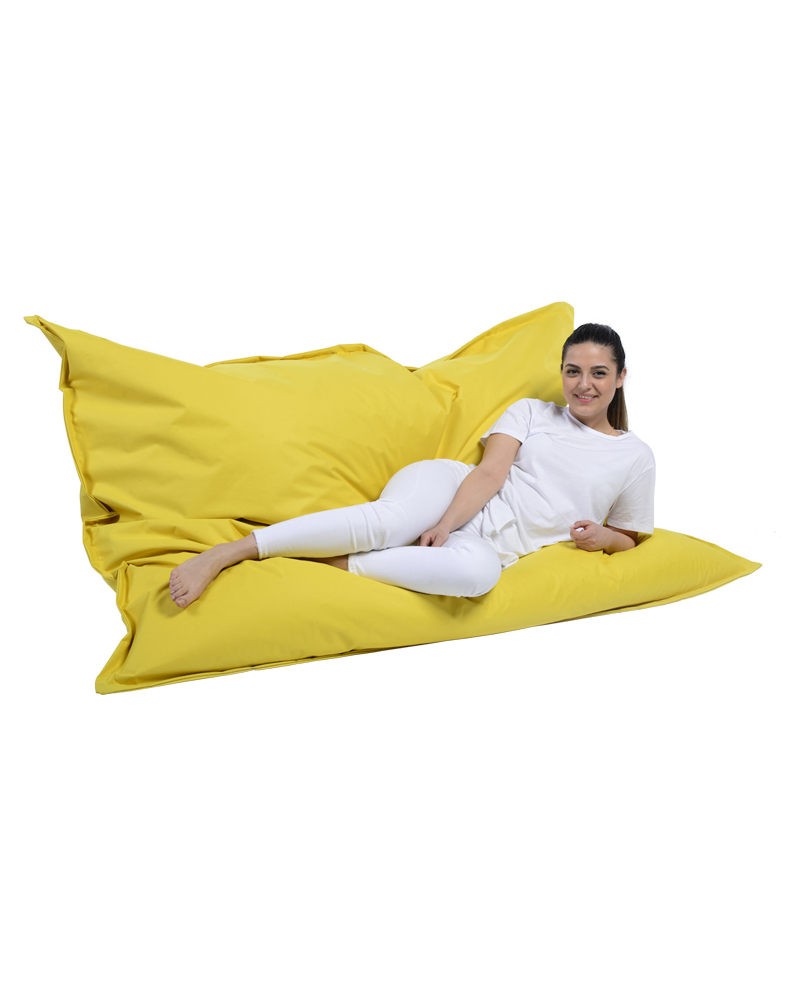Sac de haricots de jardin Giant Cushion 140x180 - Yellow