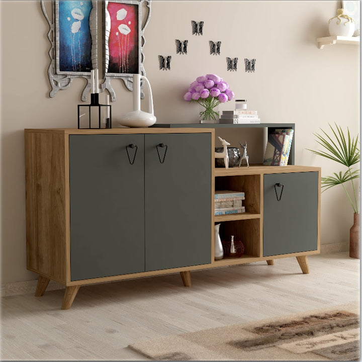 Console Luzzi - Walnut, Anthracite