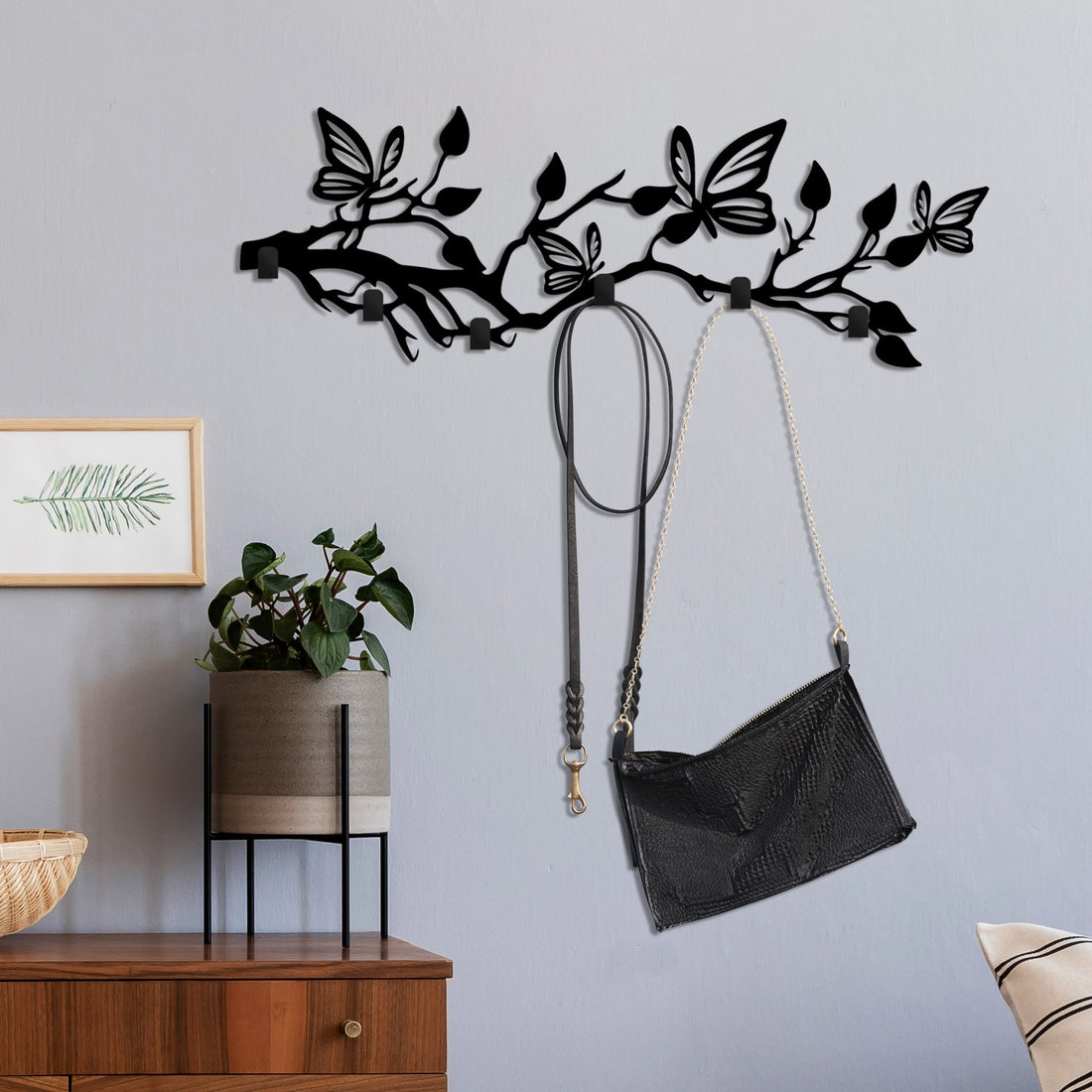 Crochet mural en métal Butterfly World