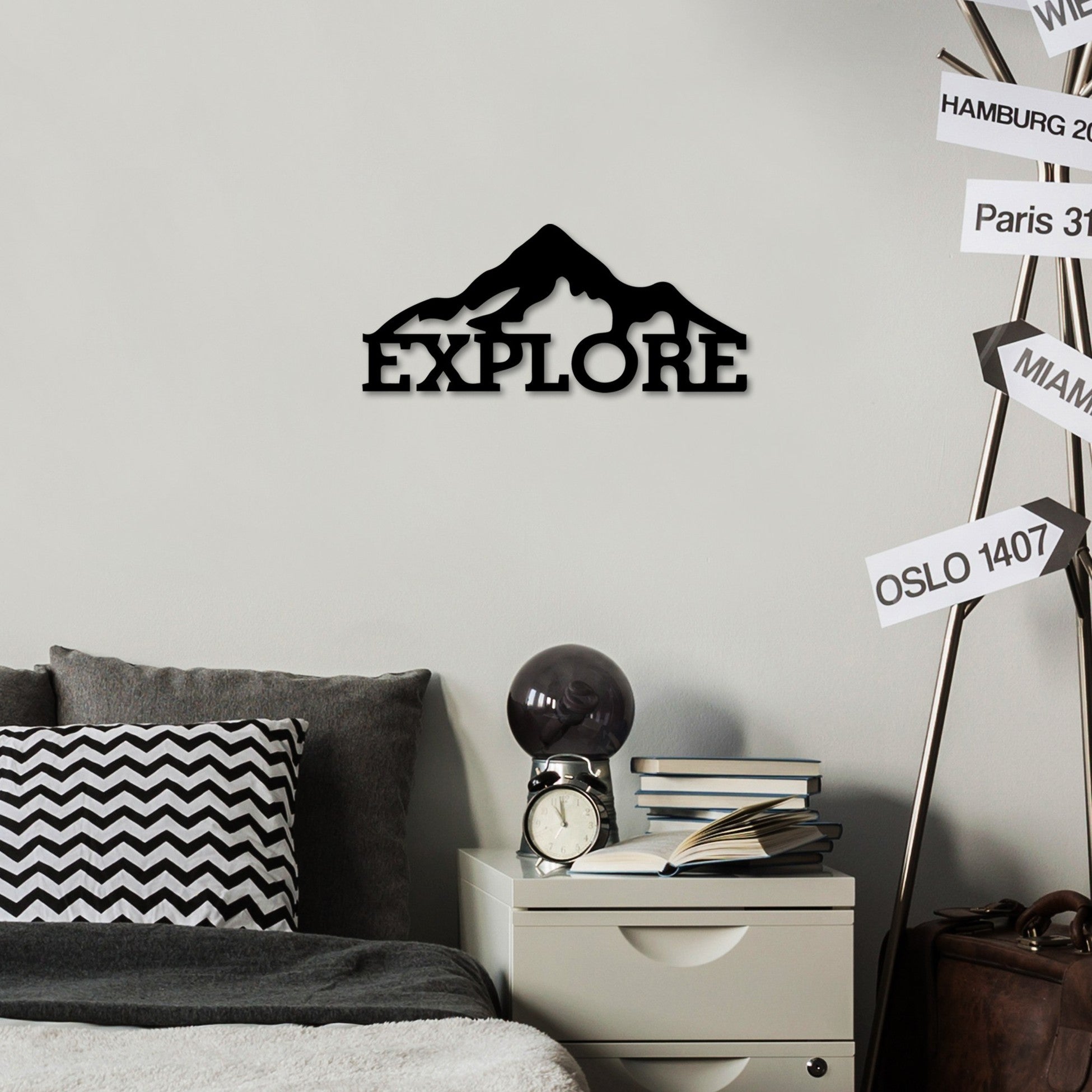 Accessoire mural en métal décoratif Explore