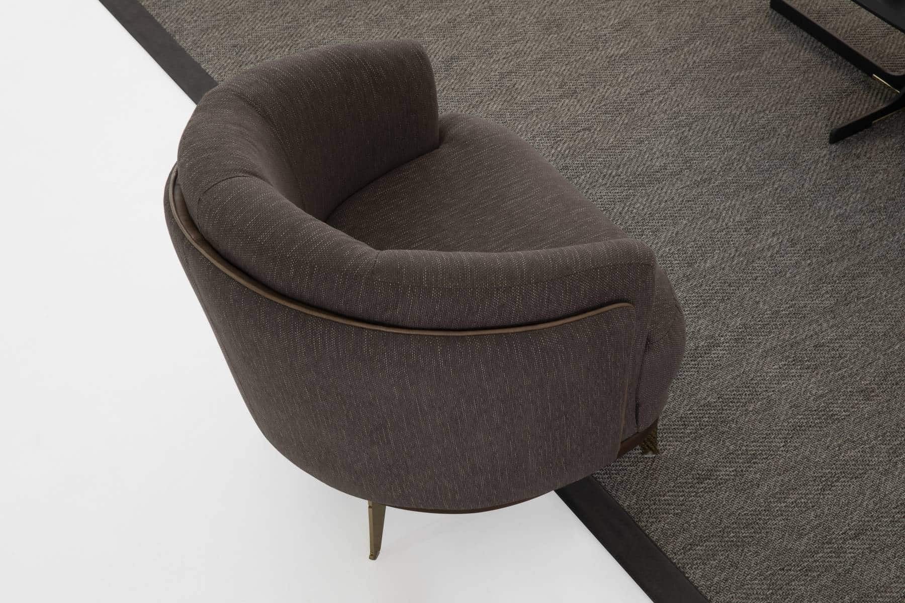 Violet Fauteuil Bergère marron