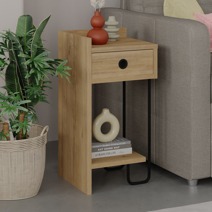 La table de nuit Sirius Left - Oak v2