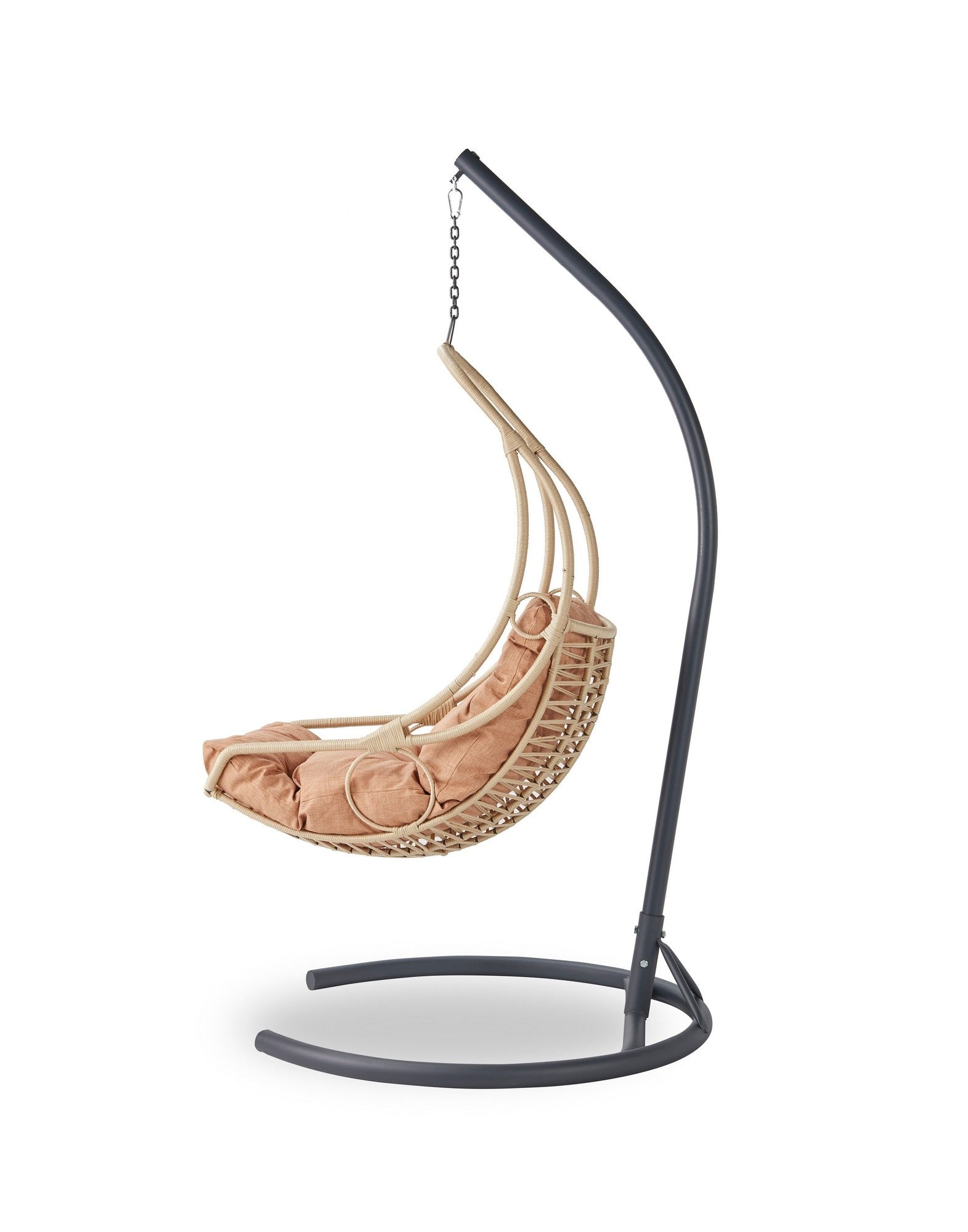 Chaise de balançoire unique de jardin Florya - Beige, Black