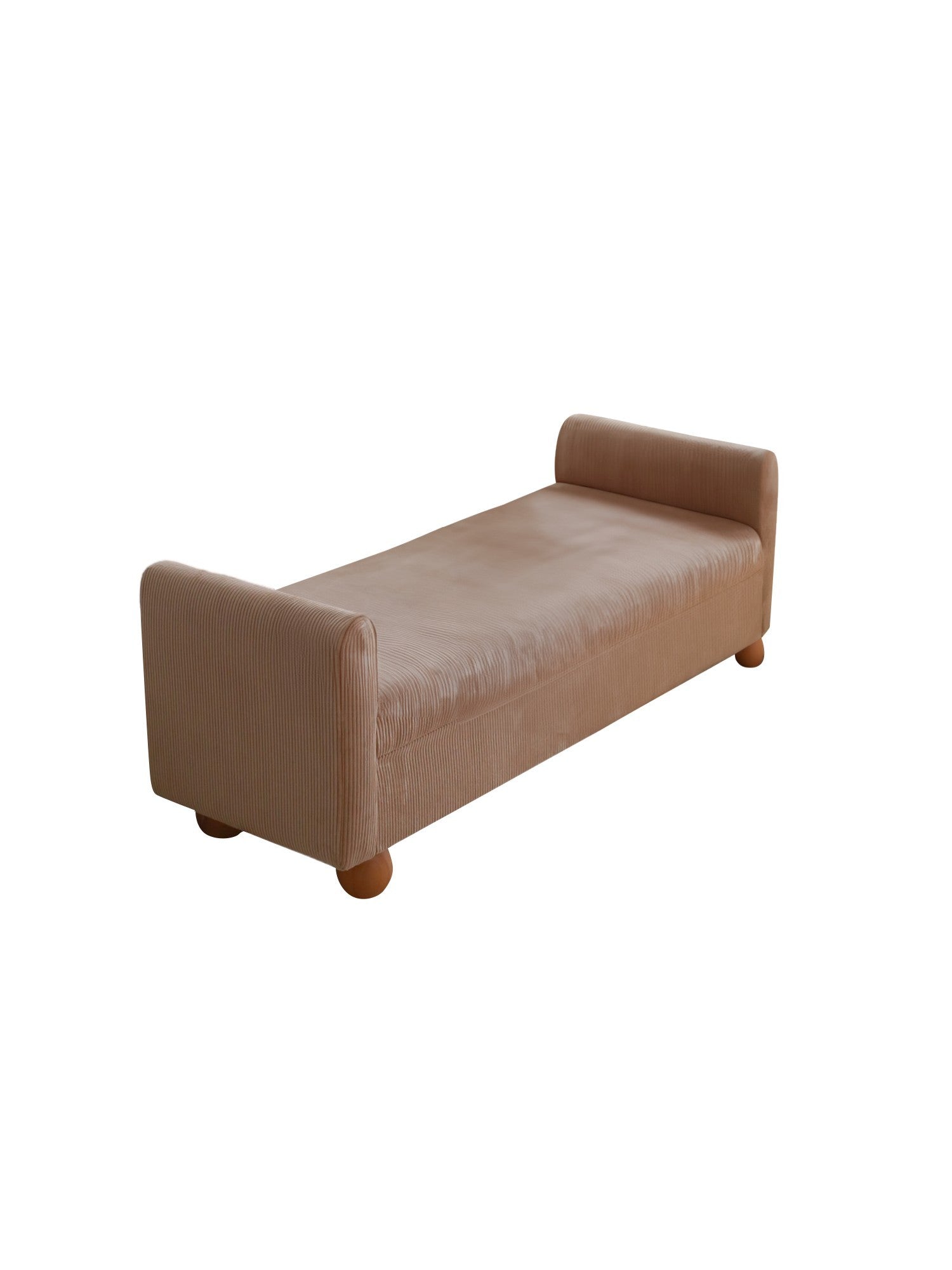 Banquette coffre Evar L115cm Velours côtelé Camel