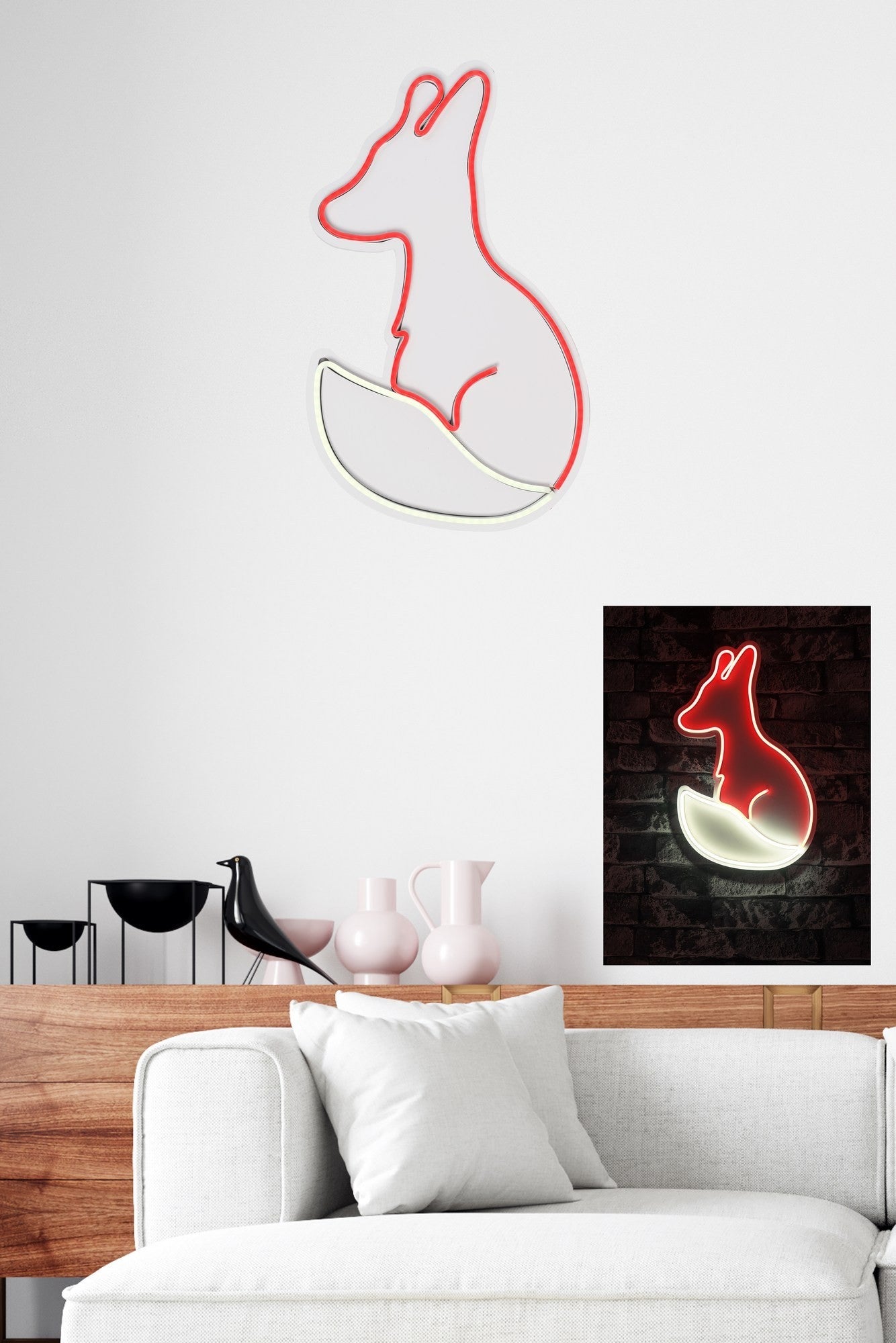 Éclairage LED en plastique décoratif Fox - Red