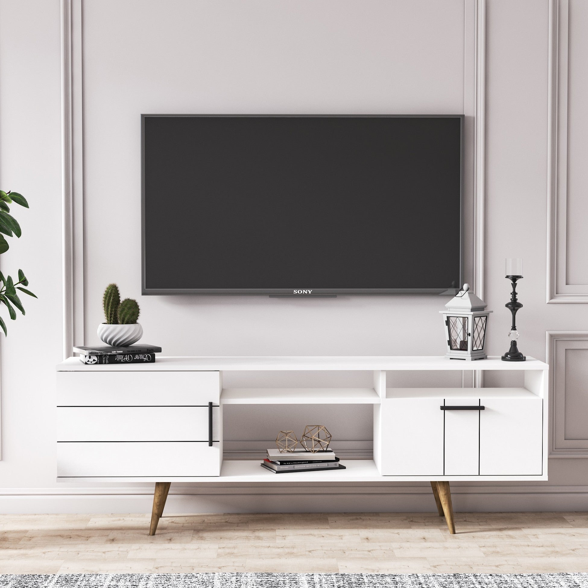 Termini Meuble Tv blanc 179,5x63,2cm