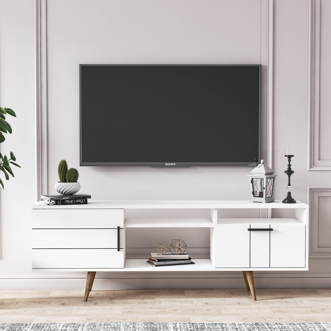 Termini Meuble Tv blanc 179,5x63,2cm