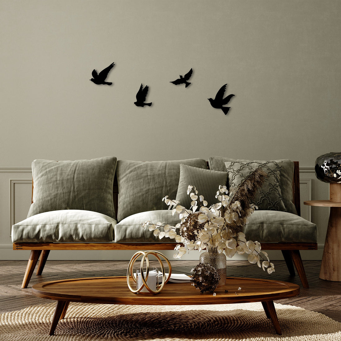 Accessoire mural en métal décoratif Pigeons - 289