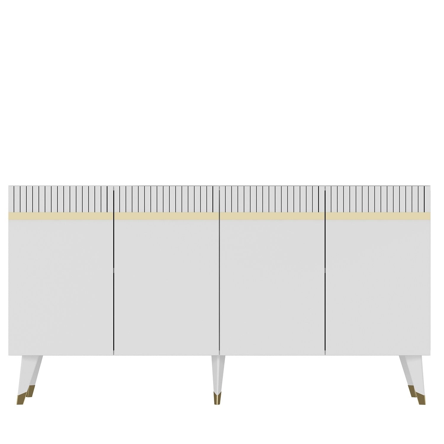 Console Defne - White, Gold