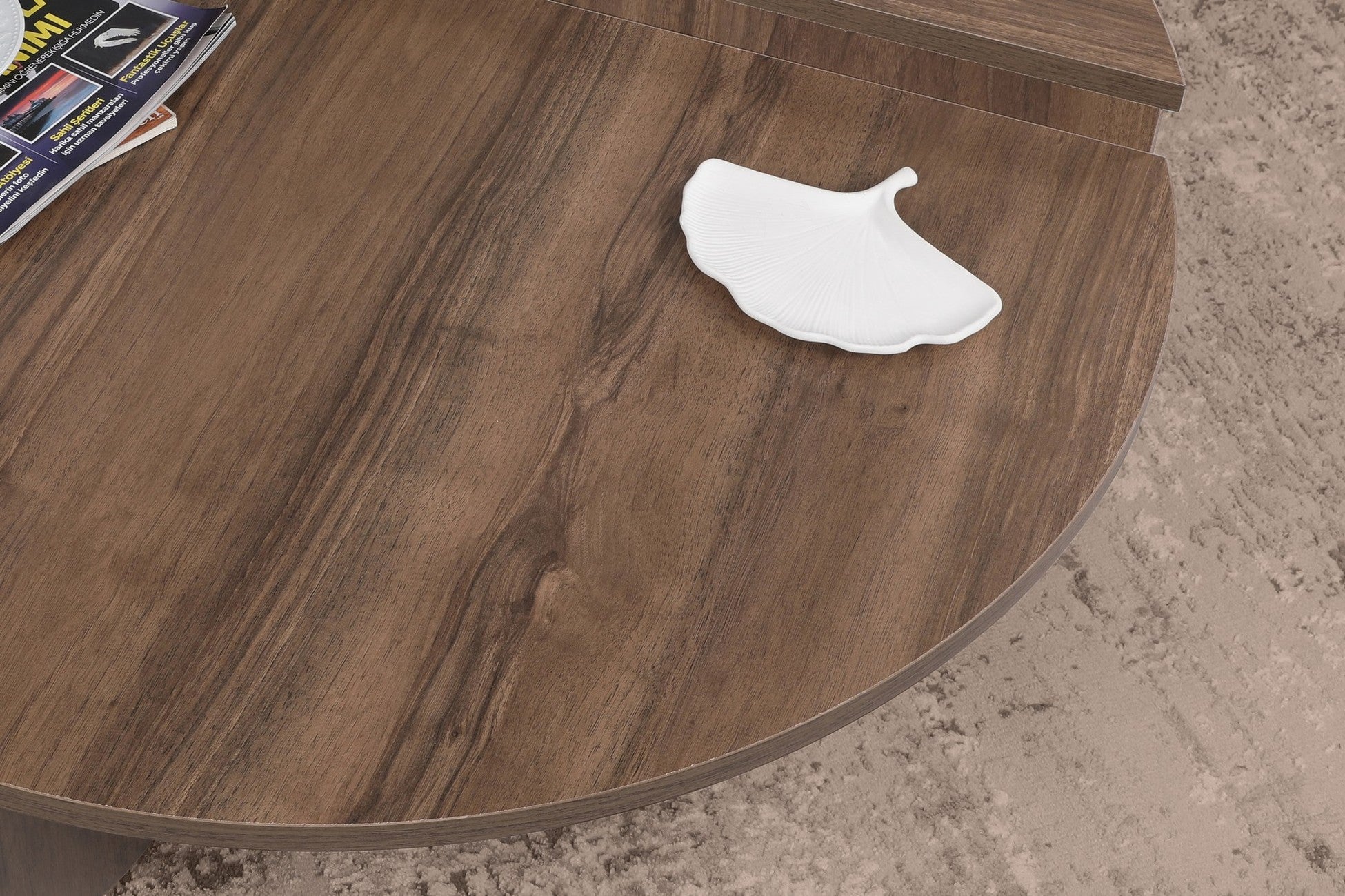 Set de 2 tables basses design Oatglow Noyer