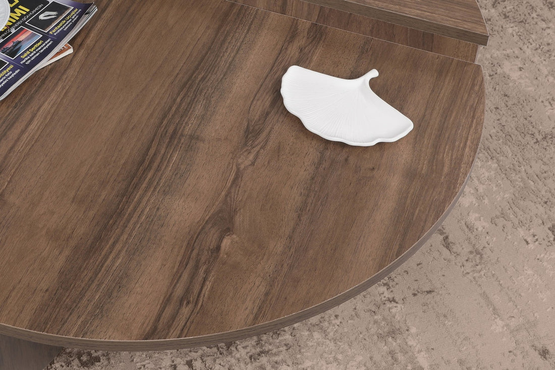 Set de 2 tables basses design Oatglow Noyer