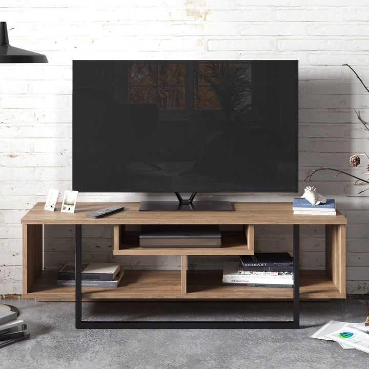 Meuble TV Asal (120) - Walnut, Black