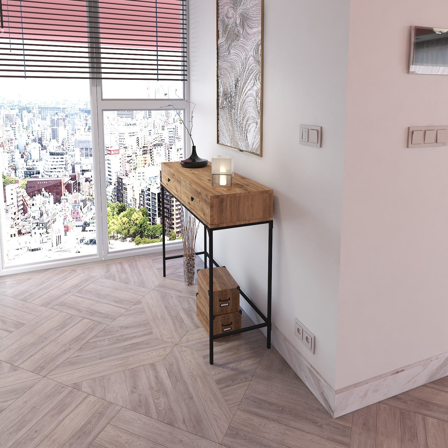 Buffet Akca - Black,Oak