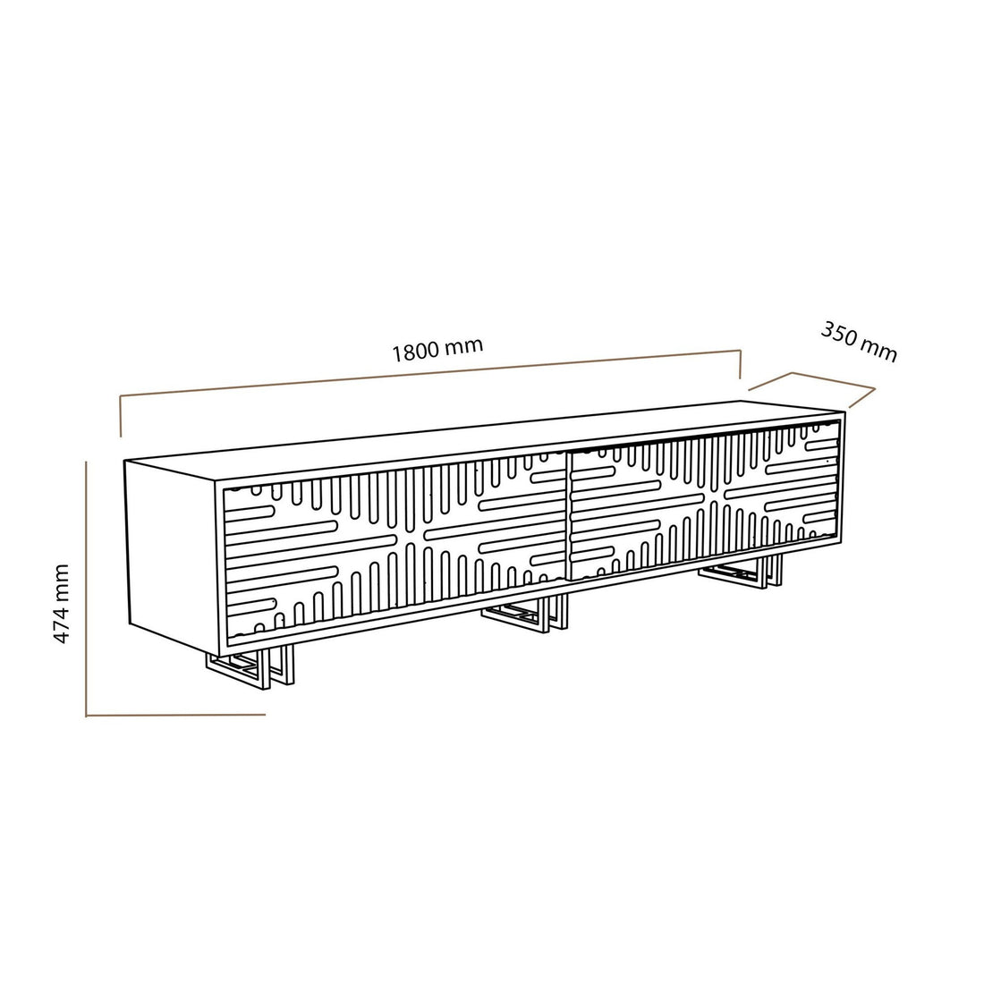 Meuble TV Askal - Ud, White