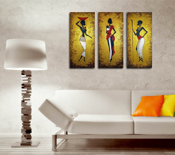 Peinture décorative en toile (3 pièces) UC024